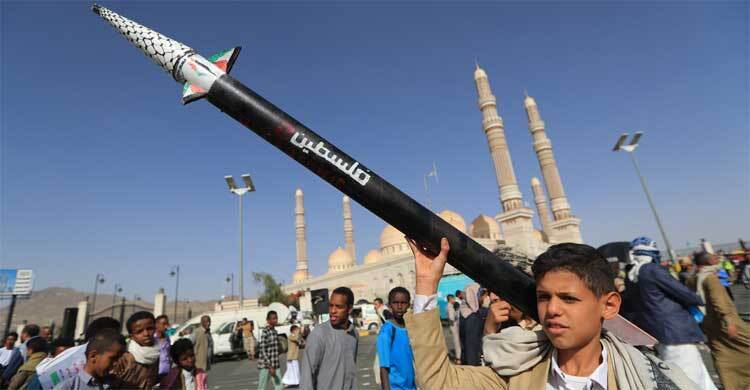 ইসরায়েলে ফের ক্ষেপণাস্ত্র হামলা ইয়েমেনের হুথিদের